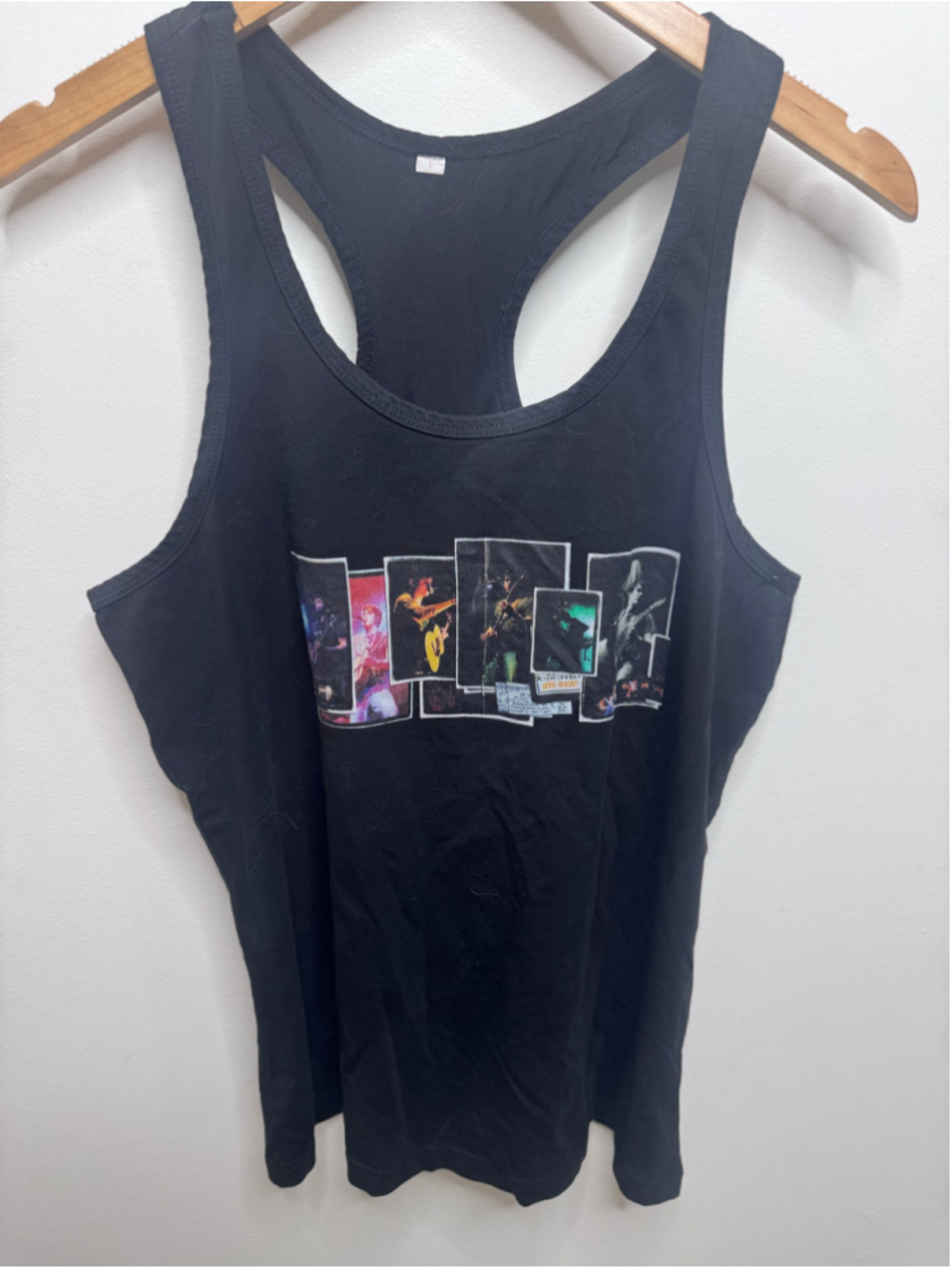 Women's John Mayer Graphic Racerback Tank Top Black Size L